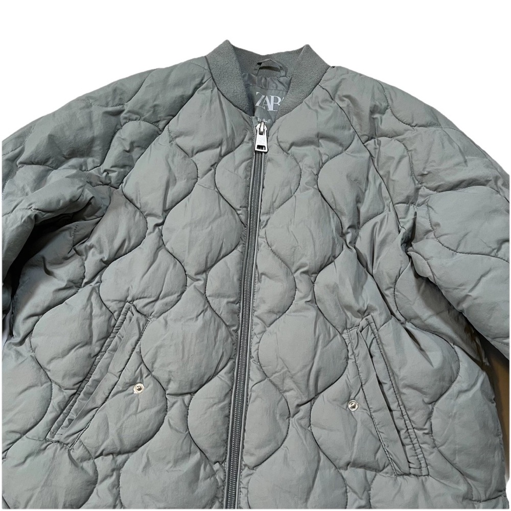 ZARA Kids Girl's 9-10y‎ Quilted Bomber Jacket Full Zip